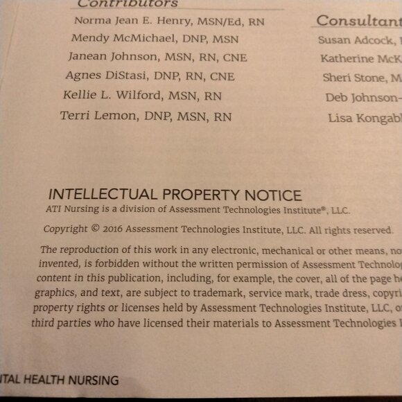 ATI RN Mental Health Nursing Edition 10 Assessment Technologies Institute - Picture 4 of 4